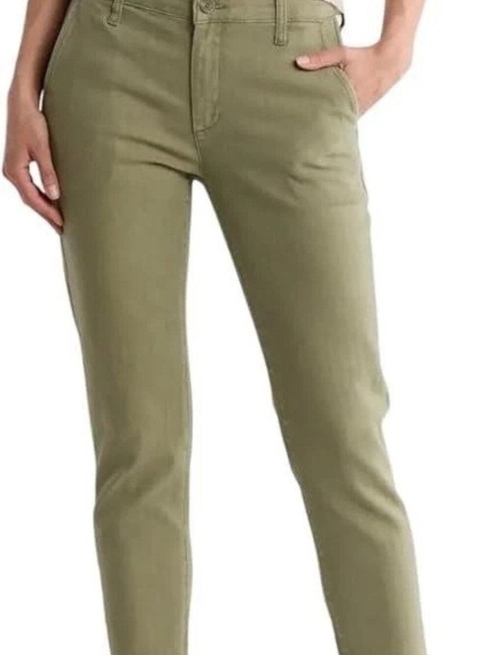 AG Adriano Goldschmied Caden Crop Stretch Twill Pants in Sulfur Cavalry Sage